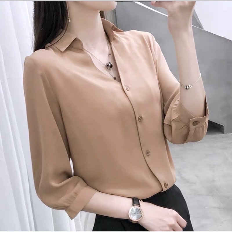 JCM- Kem Mildies Halus / Kemeja wanita murah / Kemeja wanita bangkok kekinian-Coksu