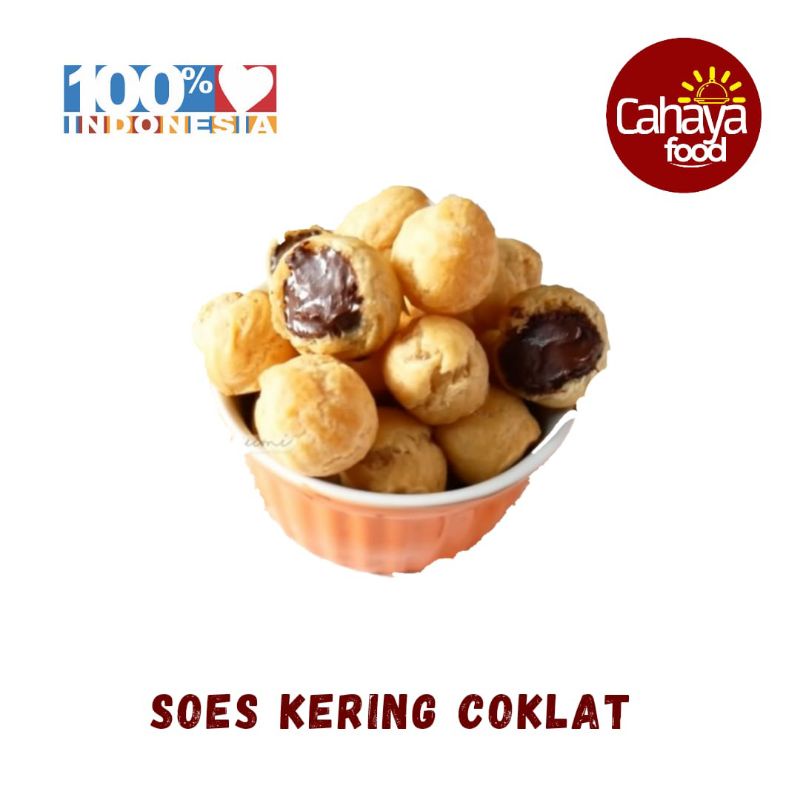 

Kue Sus Kering Isi Coklat kemasan kotak plastik
