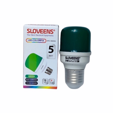 Sloveens LED Colorfull Lampu LED Warna 5 Watt