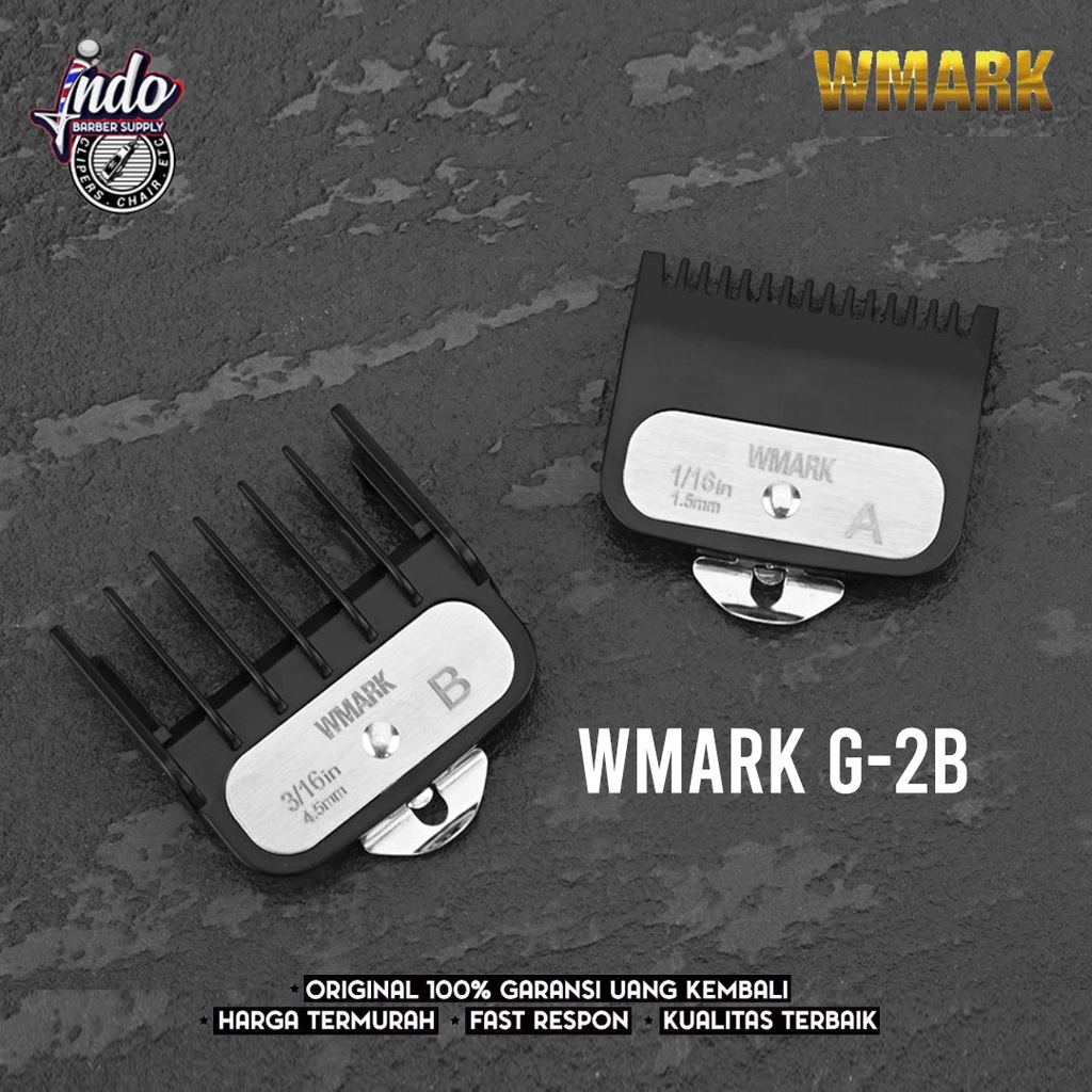 Sepatu Clipper WMARK seperti Wahl 1.5 &amp; 0.5 atau 1.5 &amp; 4.5 mm Setengah Comb Guard