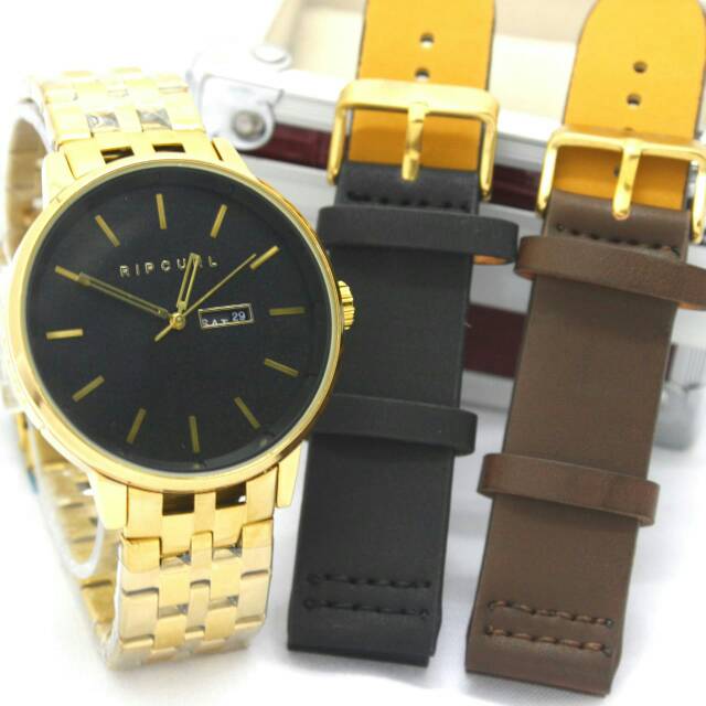 Jam Tangan Ripcurl Detroit Bonus Tali Kulit 1 - Jam Tangan Pria Ripcurl
