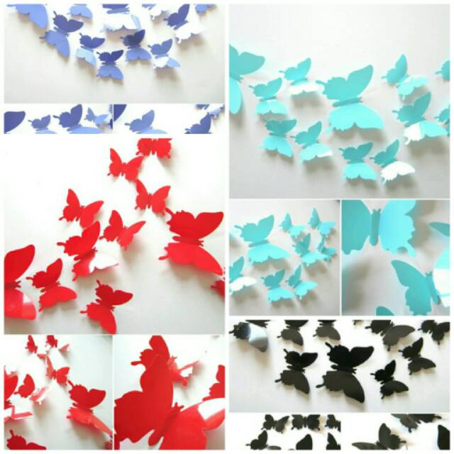 Wall stiker kupu2 3d