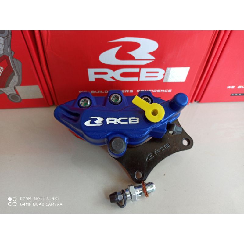 Kaliper depan RCB S Series Mx king R15 old Xabre Vixion old Vixion new RX king Kaliper RCB S Series 2 Piston Original RCB-Biru