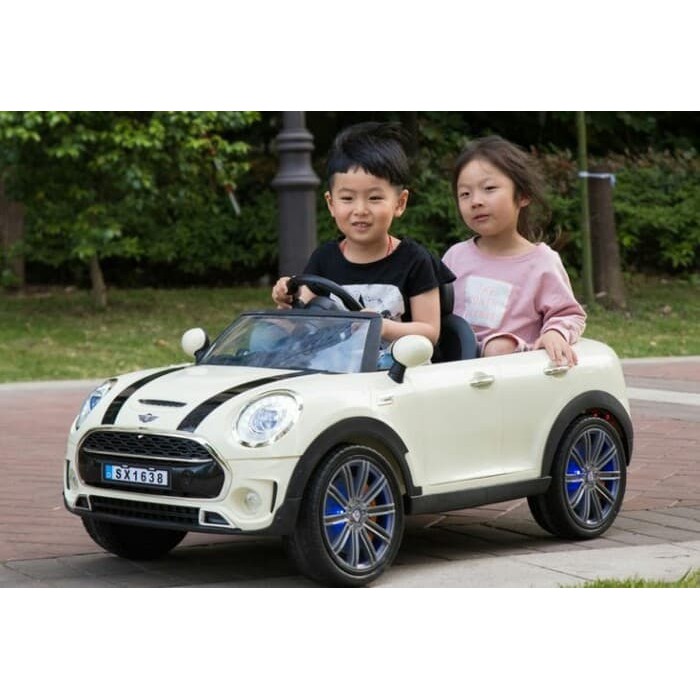 mobil mainan anak aki mini Cooper pliko pk1928n twins xxl double seat