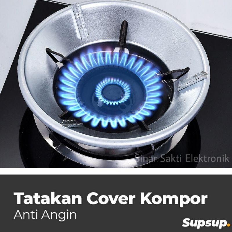 Alas Cover Tatakan Tungku Kompor Gas Pelindung Anti Angin Dudukan Malang