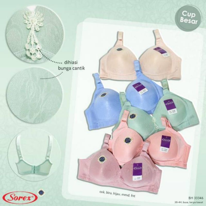 Bra Sorex Busa Tipis Ukuran Jumbo Cup Besar |  Sorex 33346 *