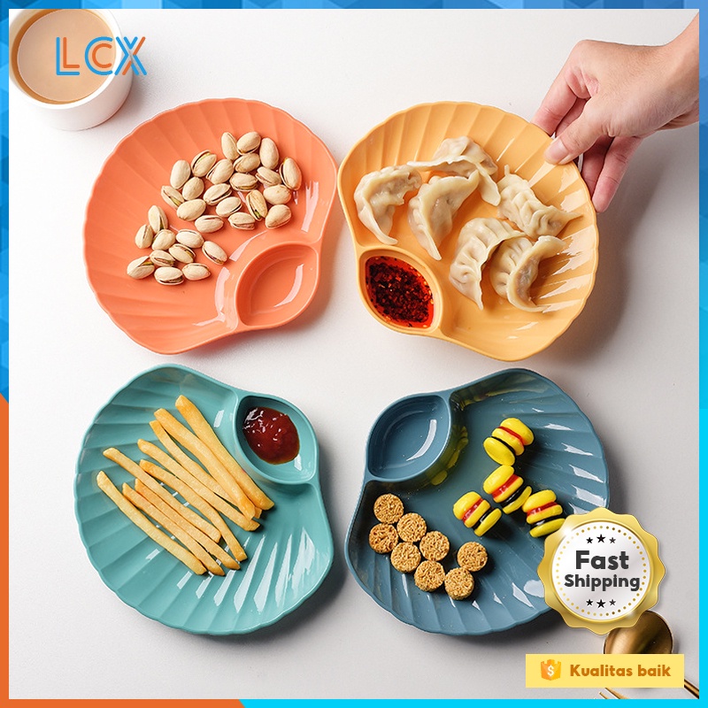 LCX Piring Plastik Plastic Plate / Piring Kerang Shell Plate Kue Roti VS-90
