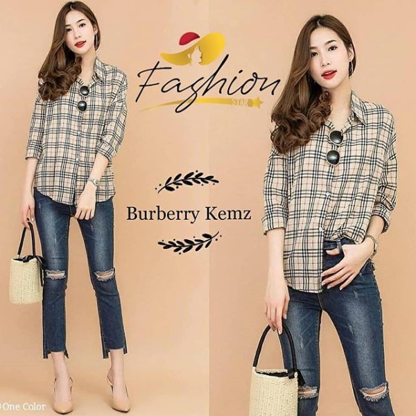 PAKAIAN KEMEJA WANITA BURBERRY KEMZ | X73