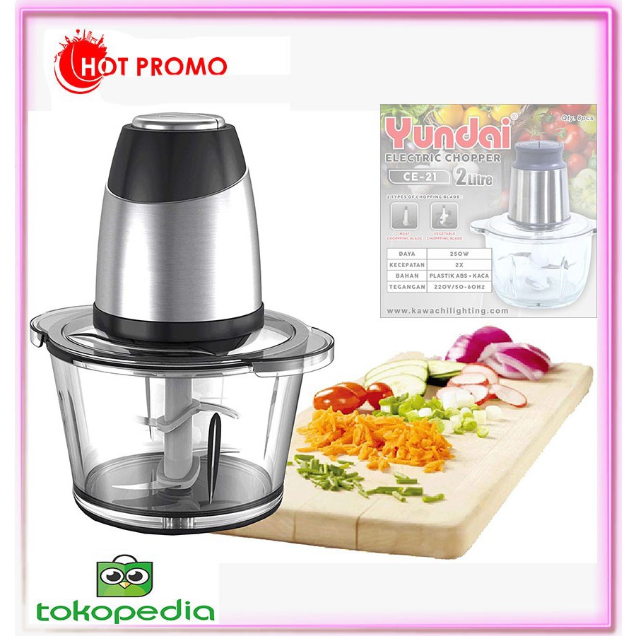 Blender Daging Chopper Elektrik  Kapasitas  0.6 L  2 Liter