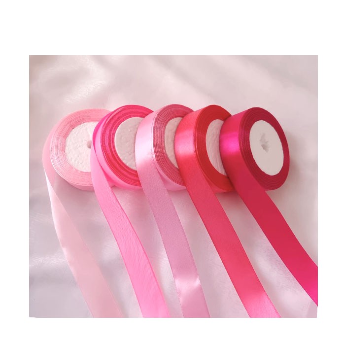 

PITA SATIN PINK IMPORT PREMIUM 2.5CM (ECERAN PER METER) PITA KADO