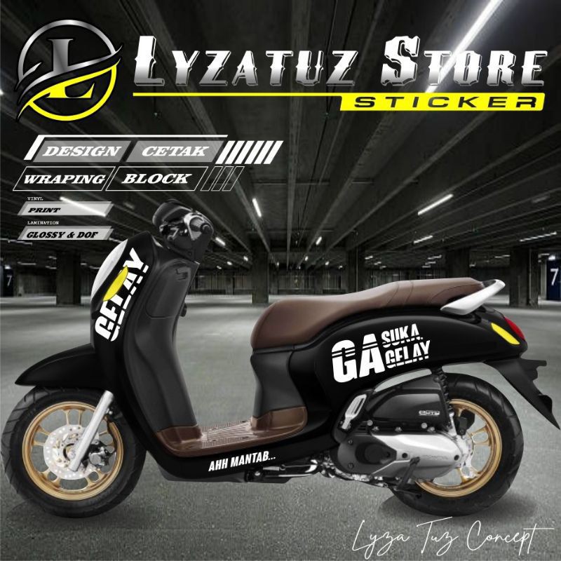 Stiker viral kekinian scoopy ga suka gelay Cutting sticker motor scoopy cutting sticker motor keren