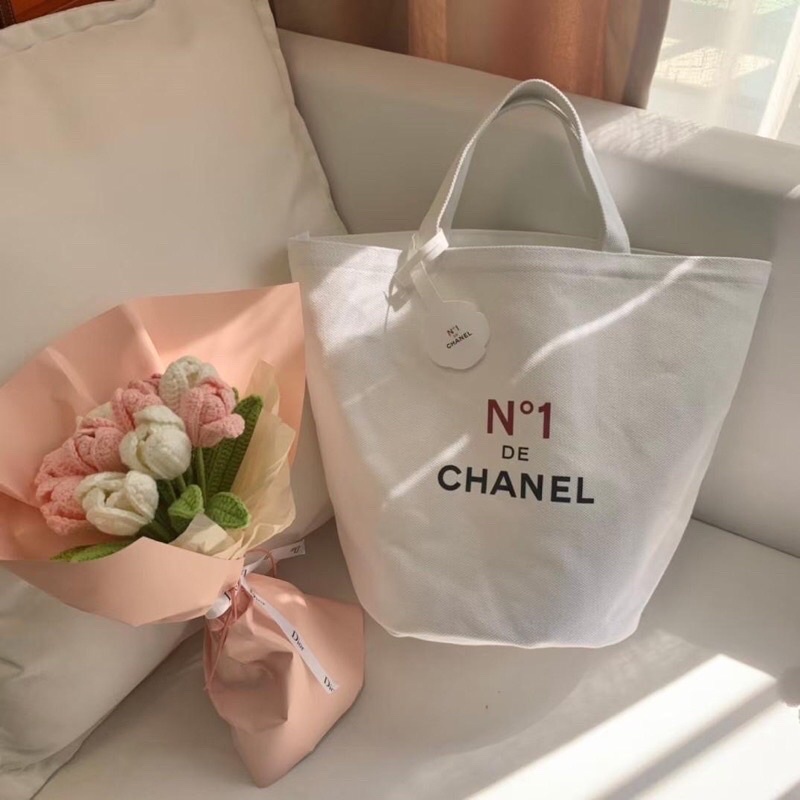 vip gift 2022 red camellia tote bag cotton