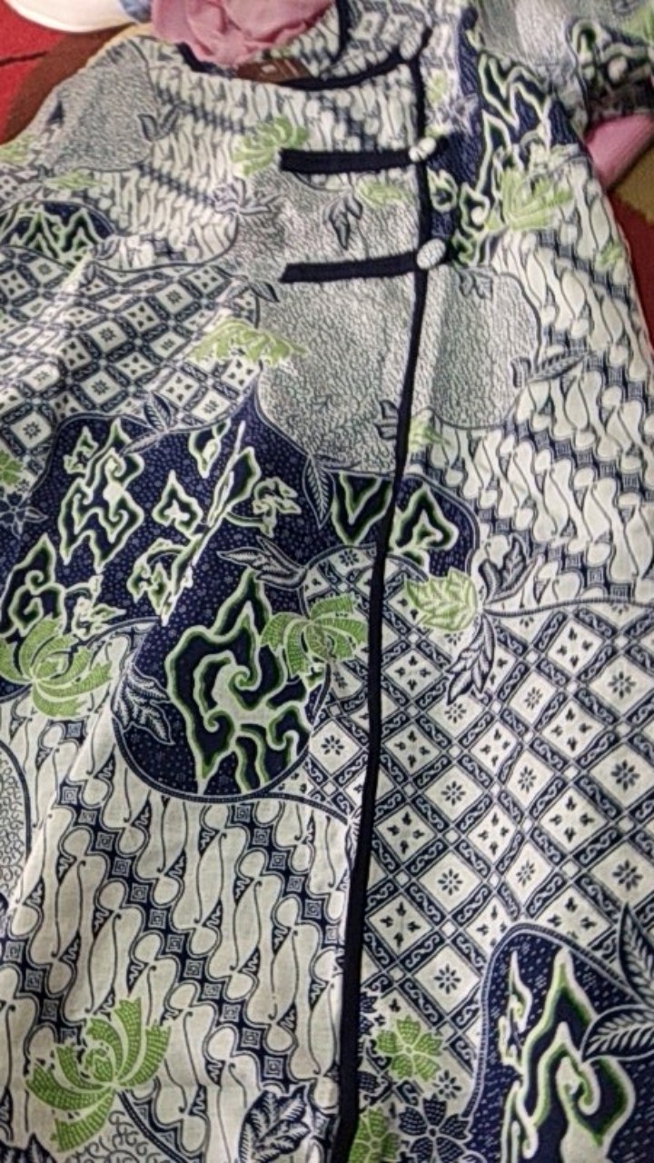 Tey-17 Batik Wanita Asj Sa Hrb026 Kenongo Kemeja Tosca Pendek