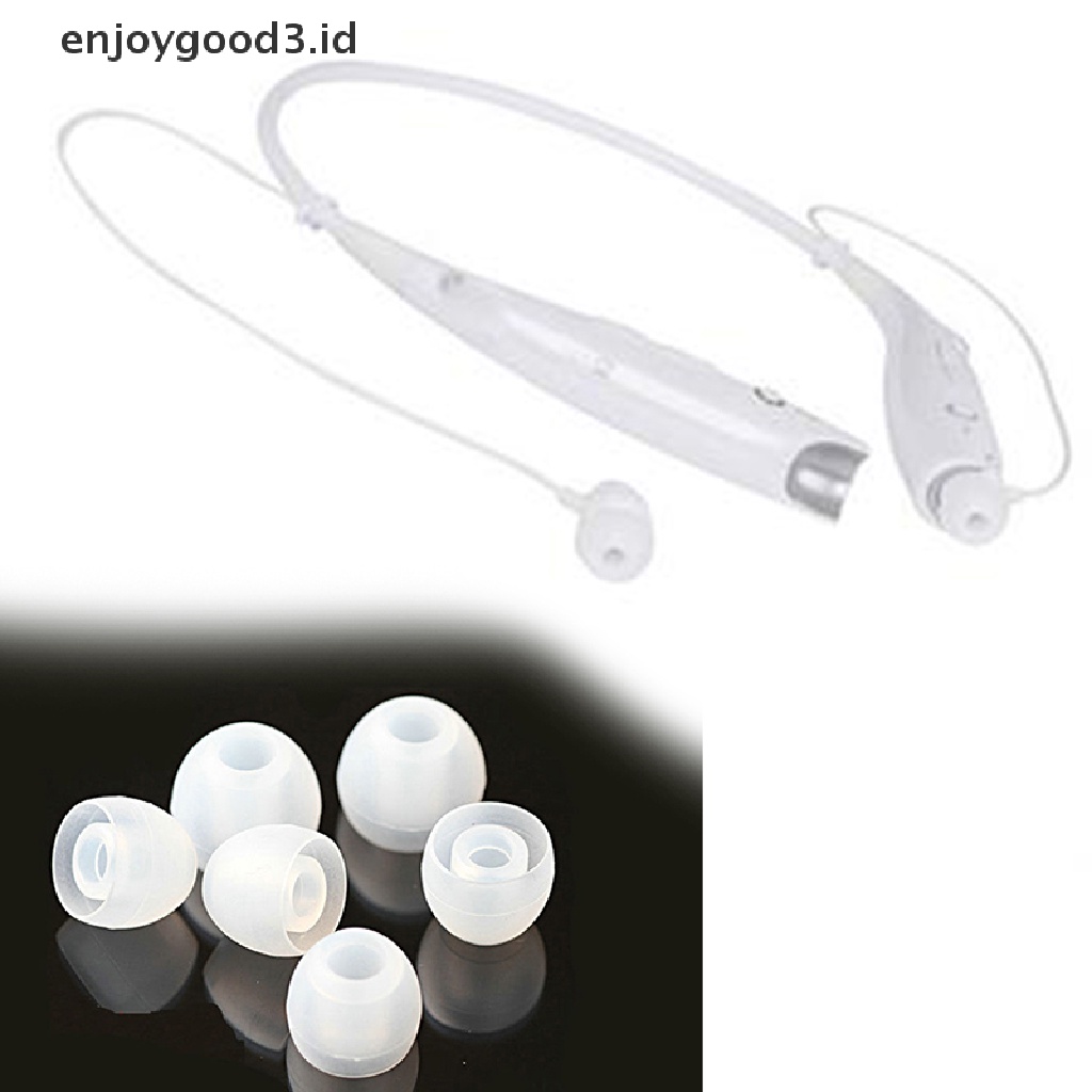 (Rready Stock) 50 Pasang Earbud Earphone Pengganti Bahan Silikon Transparan Ukuran Kecil (ID)