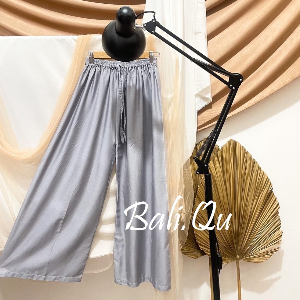 Celana Kulot Panjang Polos Jumbo Bali Qu-LIGHT GREY