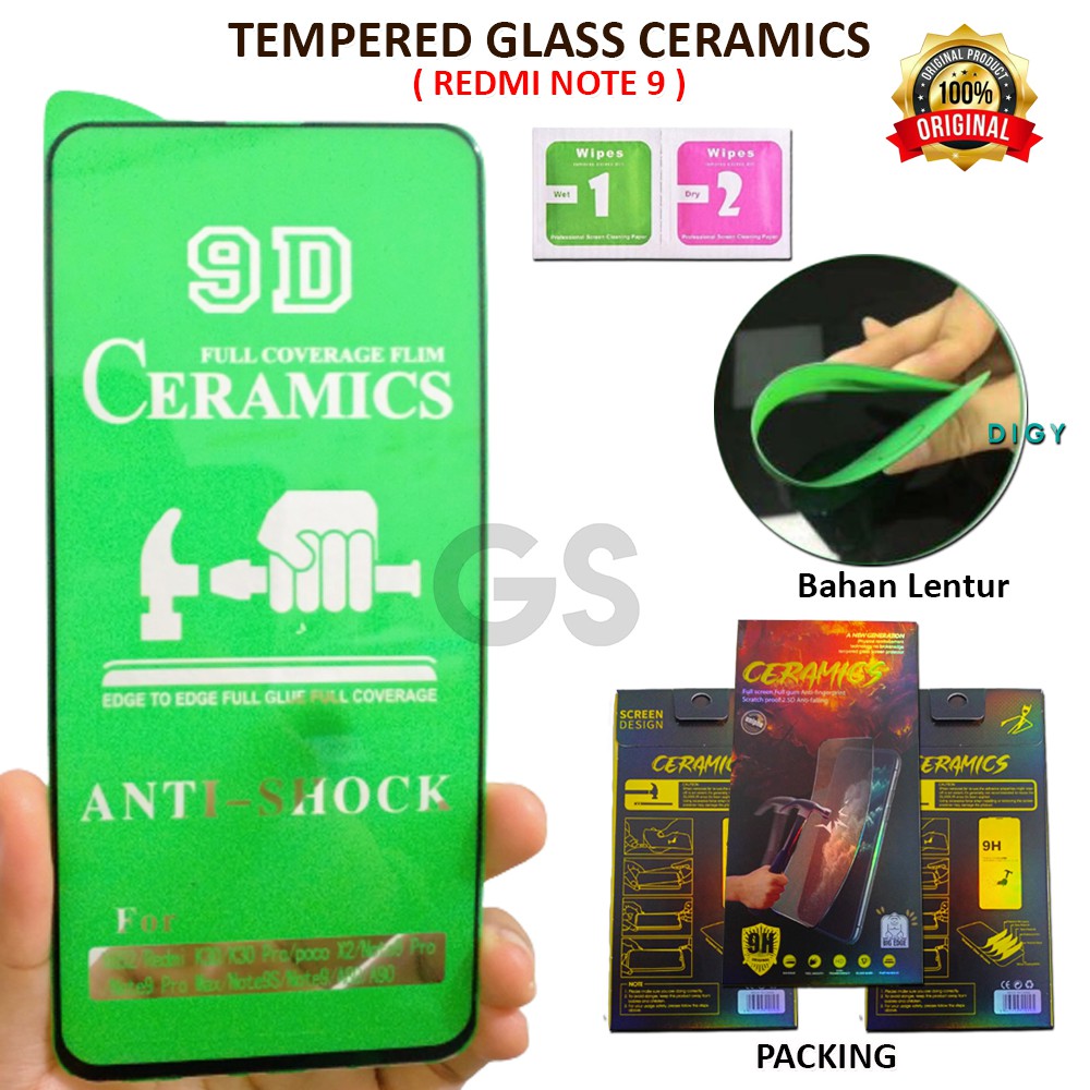 Ceramic Full REDMI NOTE 9  NOTE 9 PRO  7A  8 8A  NOTE 8 Tempered Flexibel Anti Pecah