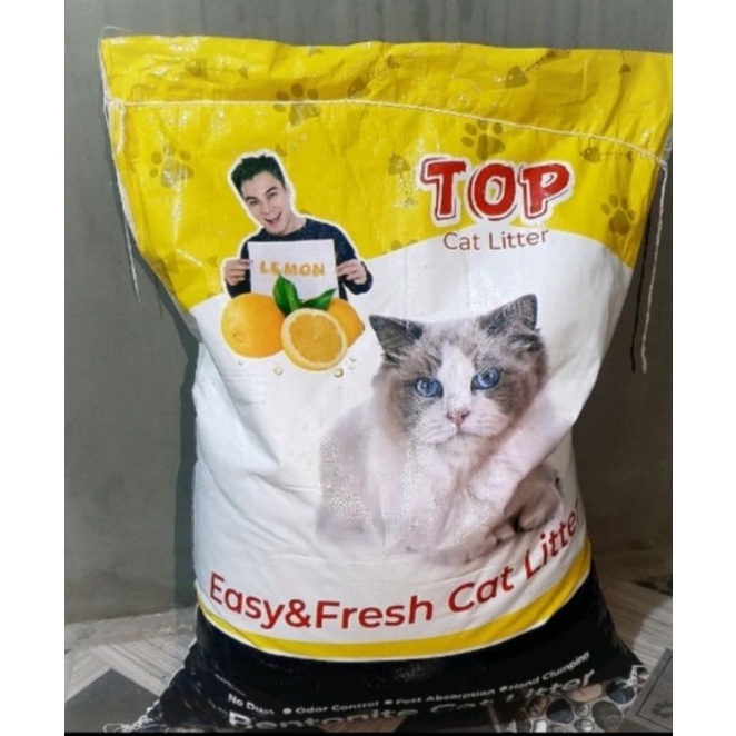 Pasir Kucing Gumpal Wangi TOP Cat Litter 10 Liter