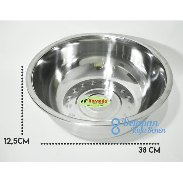 Baskom Stainless KOMODO 38cm | Baskom Serbaguna | Baskom Sayur