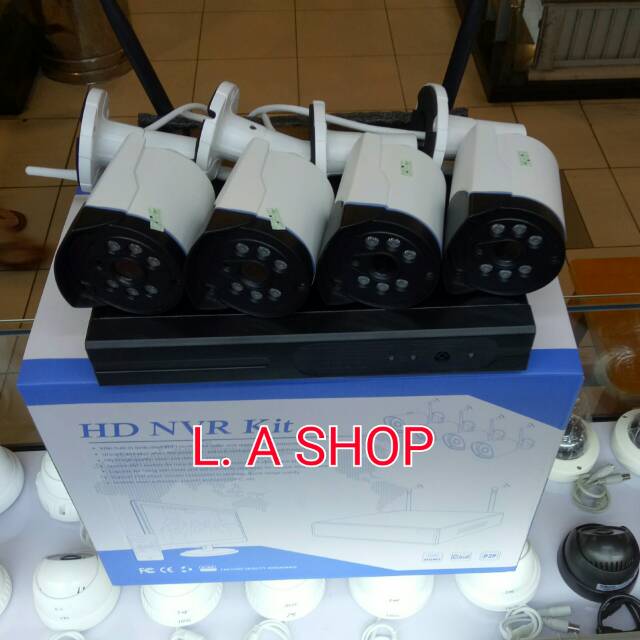 Camera cctv NVR KIT WIFI PAKET 4IP CAMERA 1.3MEGAPIXEL