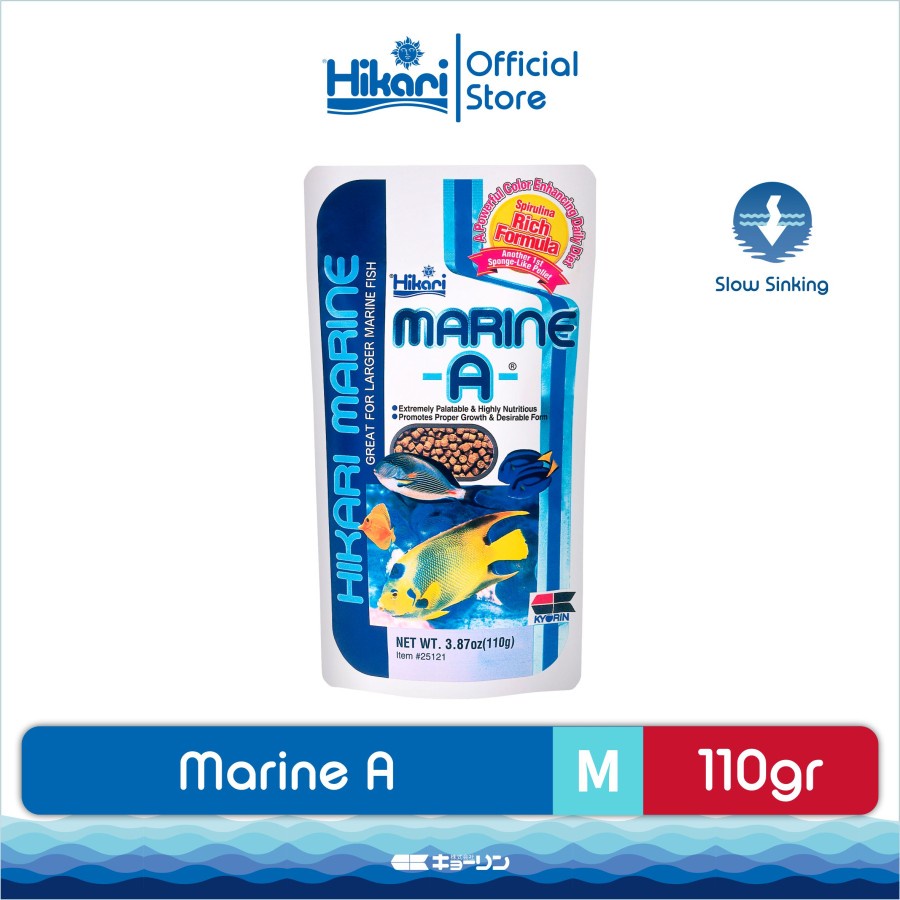 Hikari Marine A 110 gr Pakan Makanan Pelet Pellet Ikan Hias Air Laut