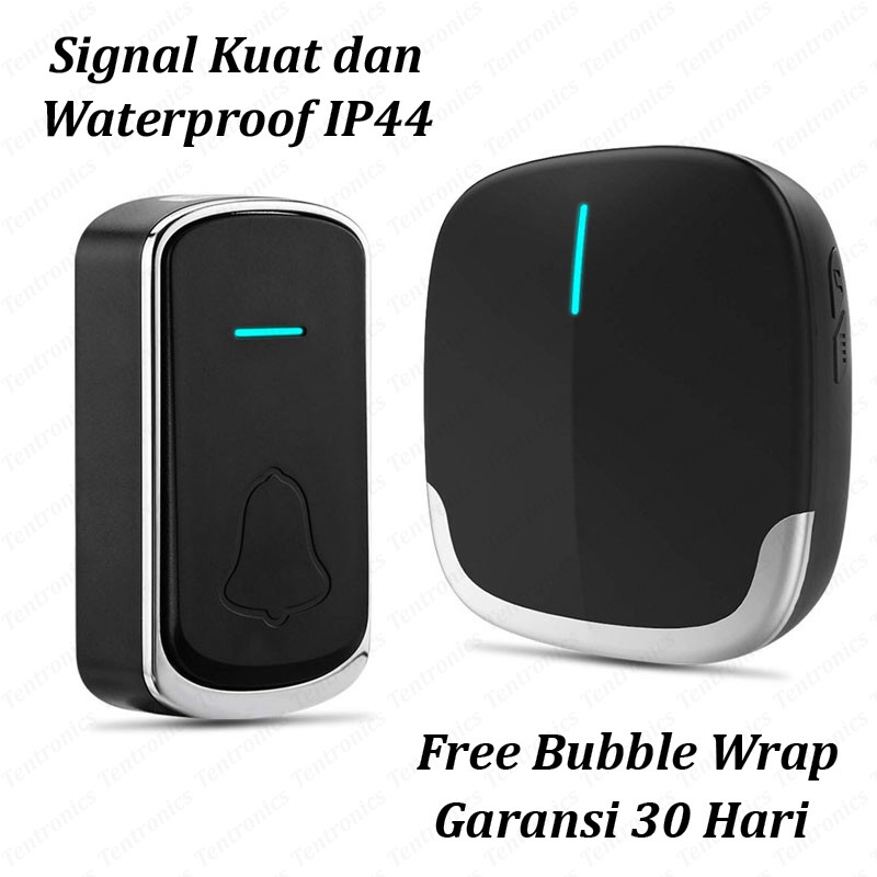 Bel Rumah Wireless Door Bell Waterproof Pintu 1 Receiver