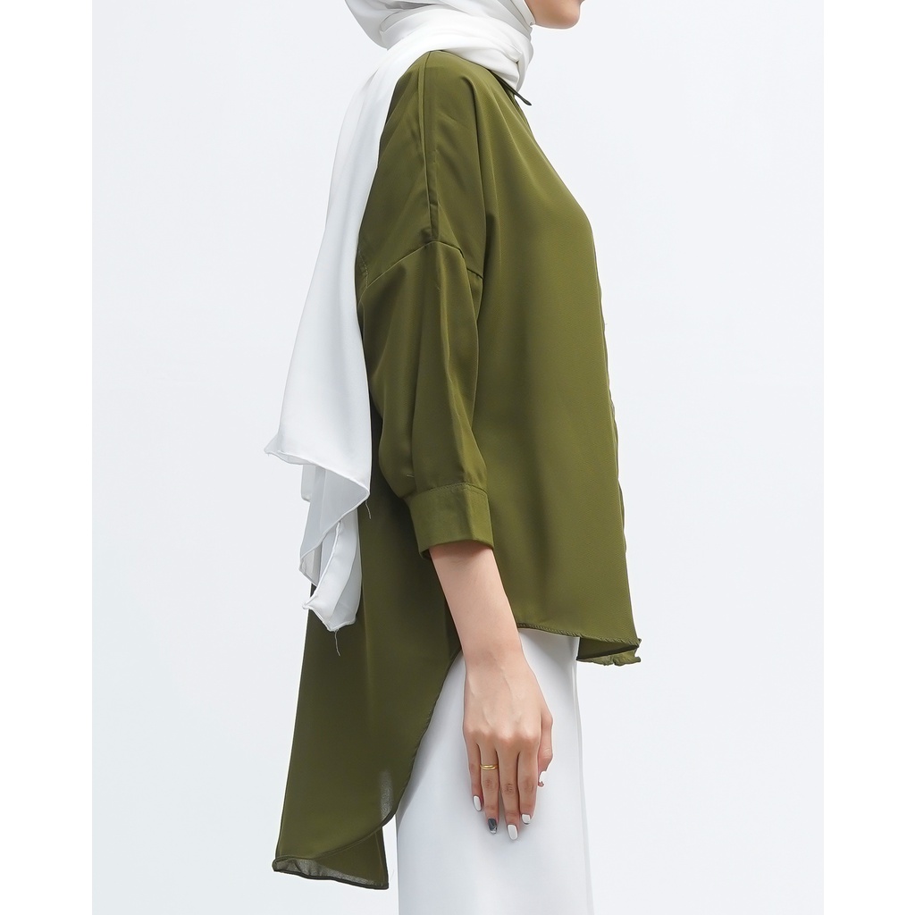 [100K GET 4] The Bloom House - Indraini Shirt Wolfis Atasan Wanita Kemeja Polos B105