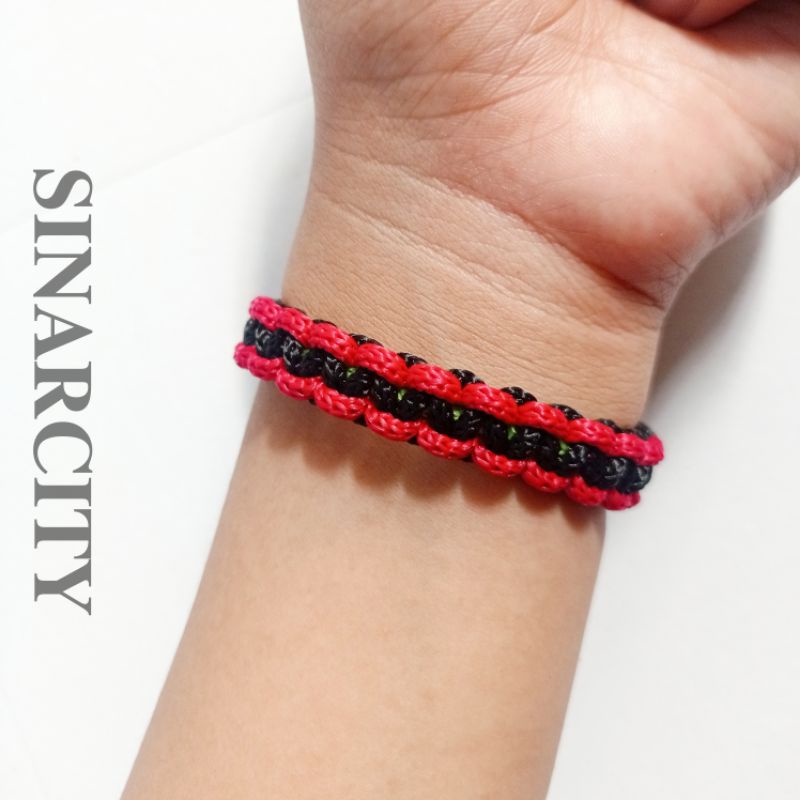 SINARCITY Gelang Rajut Tali Kur Premium | Gelang Rajut Custom Warna | Gelang Tali Kur | COD | Gelang