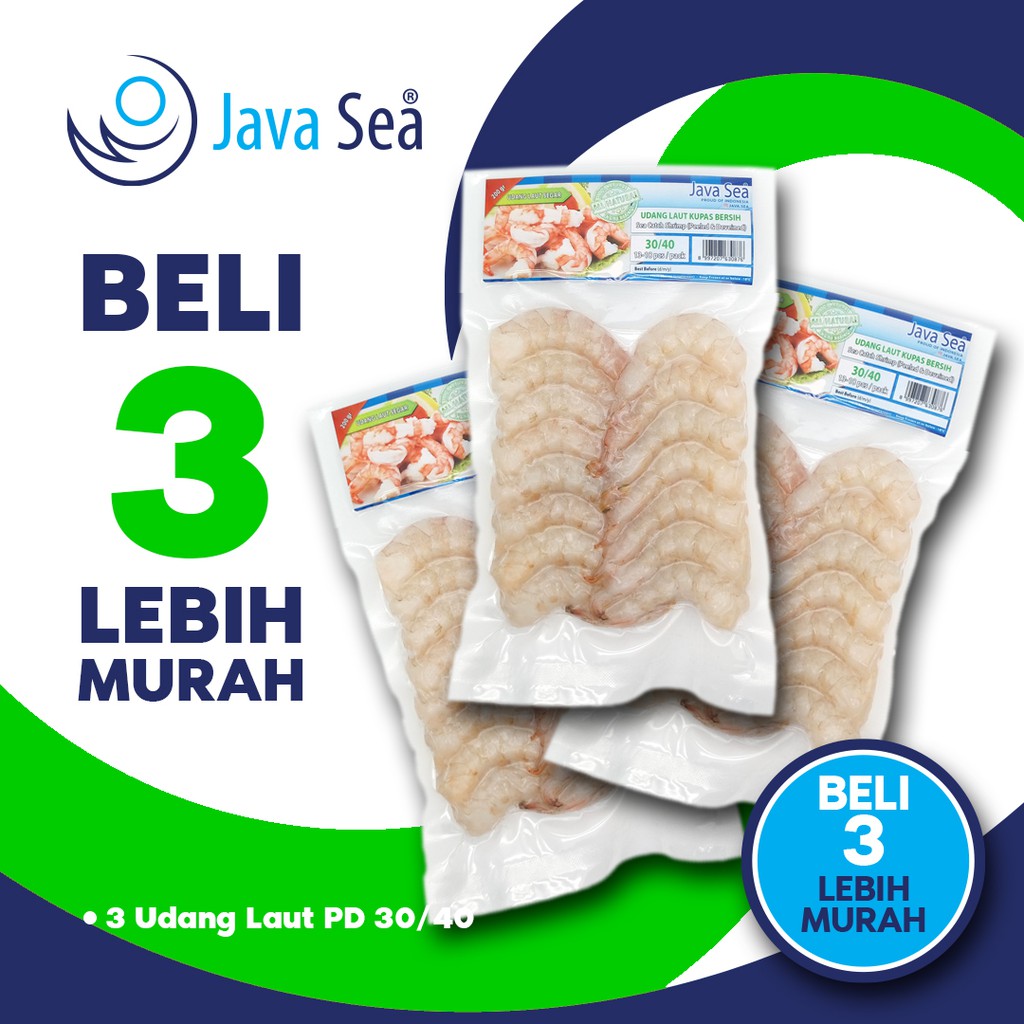 

BELI 3 LEBIH MURAH - Udang Laut Kupas Bersih PD 30/35