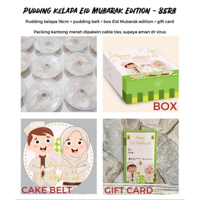 

Pudding Kelapa Mini Paket Lebaran / Hampers Idul Fitri