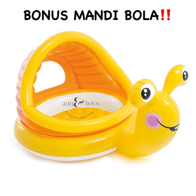 INTEX Kolam Renang Lazy Snail Shade Baby Pool 57124