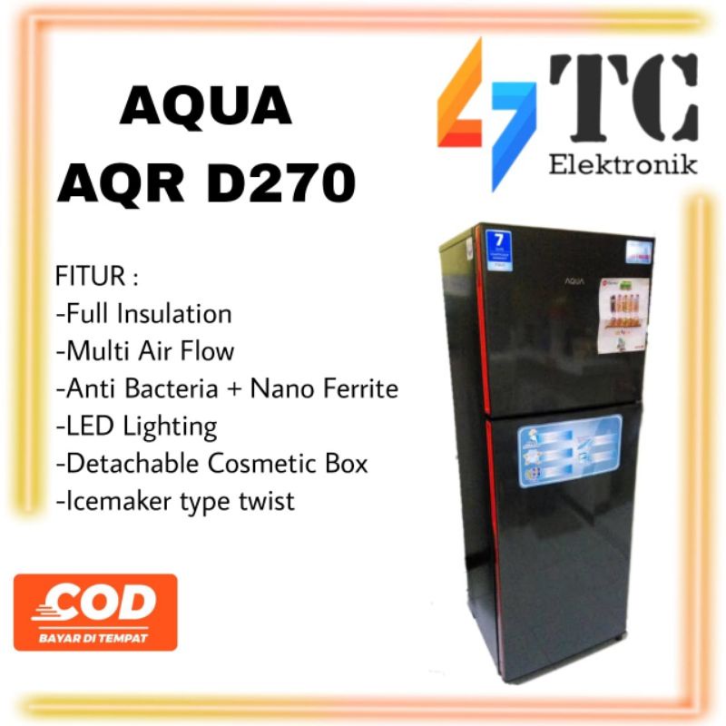 KULKAS AQUA AQR D270 DS/LS COSMETIC BOX