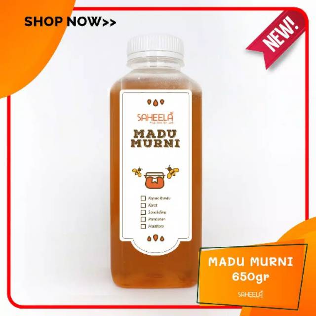 

MADU MURNI SAHEELA 650 GRAM - MADU ASLI 100%