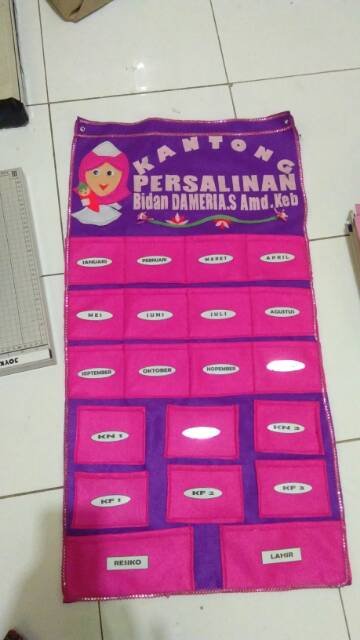 Kantong persalinan , kb, imunisasi, balita, dll dari bahan flanel