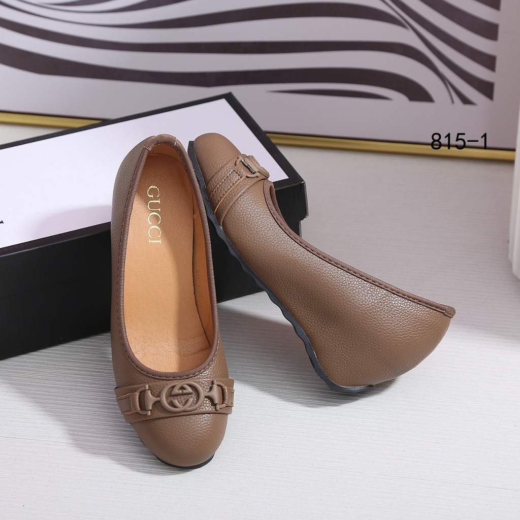 GC Leather Double G Logo Wedges Shoes 815-1