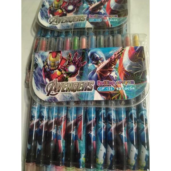 

Krayon Putar Warna Panjang Karakter Laki Laki/Rolling Crayon 12 color
