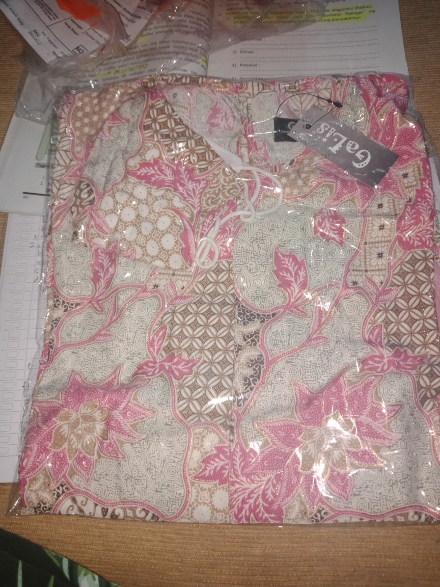 Blouse Batik Galis Lawasan Klasik Baby Pink Bg132