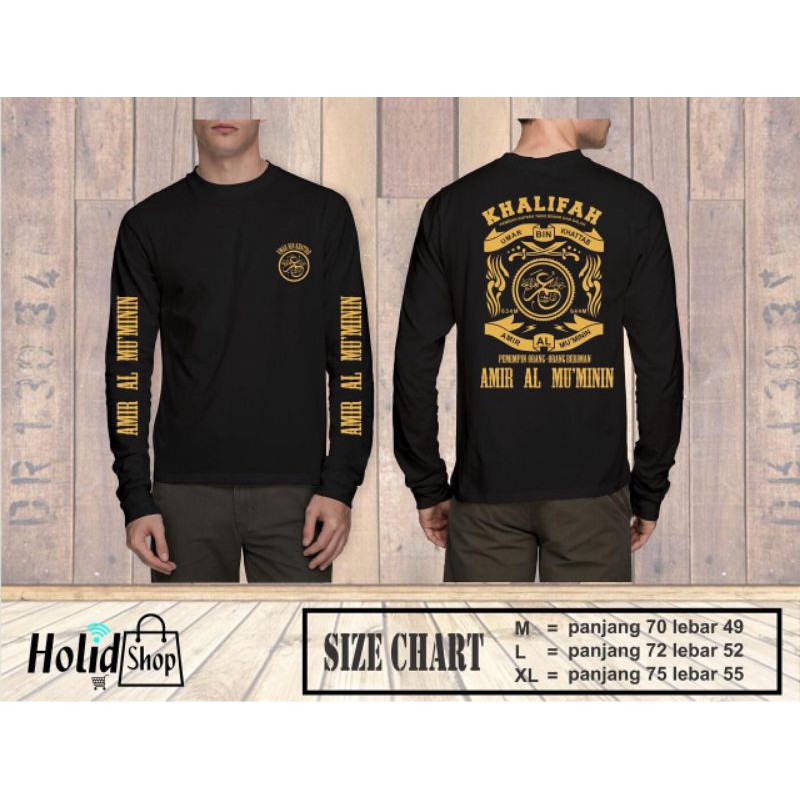 Kaos Khalifah Amir Al-Muttaqin/Kaos Muslim Haraju Lengan Panjang