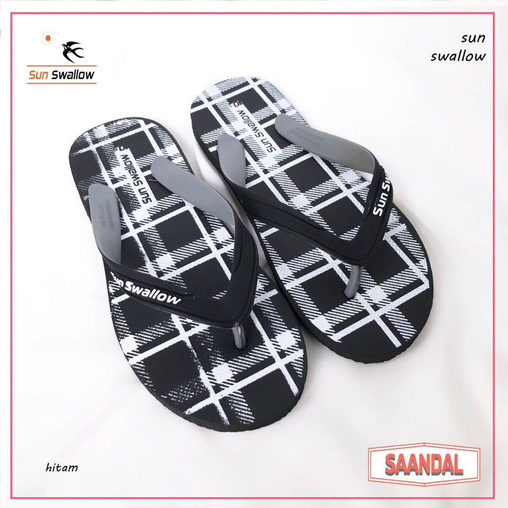 Sandal Jepit Pria Sun Swallow London Karet Ukuran Besar (BISA SATUAN COD)