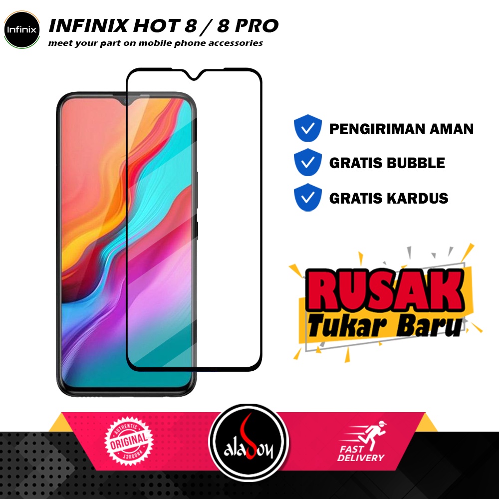 Tempered Glass Infinix Hot 8 Anti Gores Screen Protector Layar