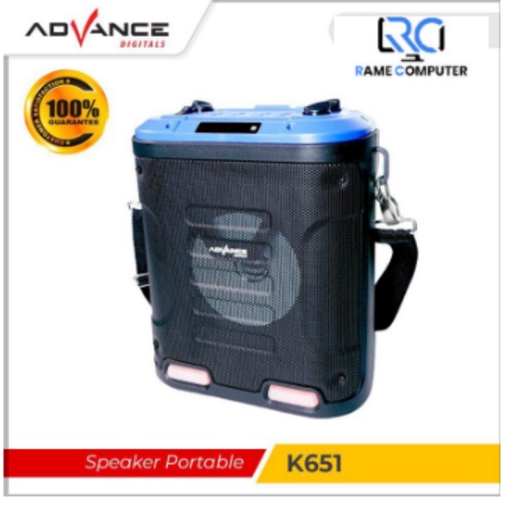 Advance Speaker K651 Bluetooth + Plus Mic Wireless Portabel Meeting Bass