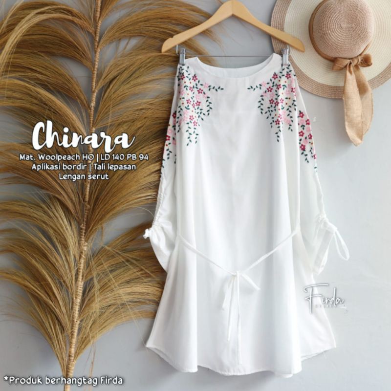 OVERSIZE TUNIK PUTIH SUPER JUMBO LD 140 XXXXL BY FIRDA