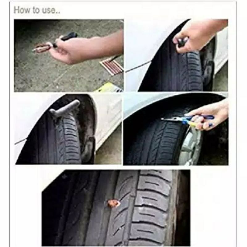 Tubeless Tire repair kit - MK3579 - alat paket tambal ban tubles lengkap