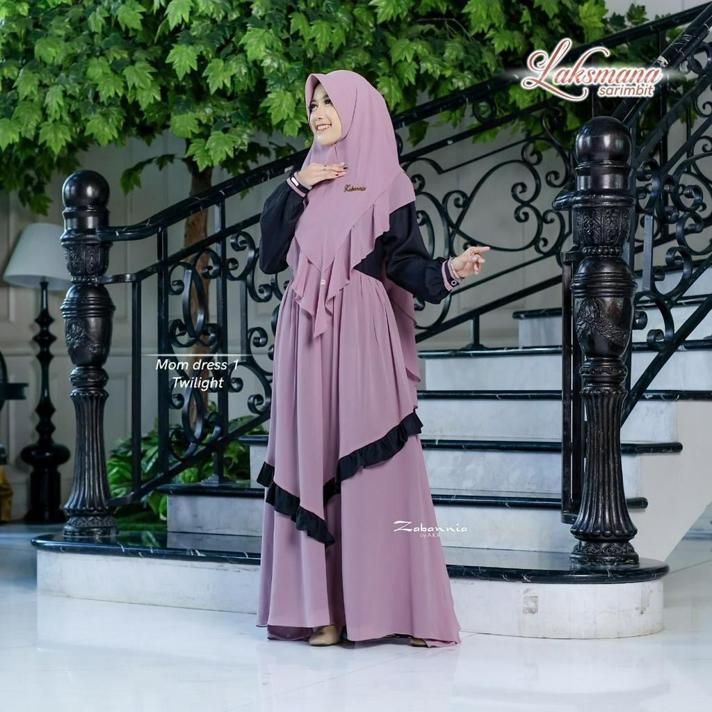 SARIMBIT LAKSMANA COUPLE MOM DAD | GAMIS SET PASHMINA KHIMAR by ZABANNIA