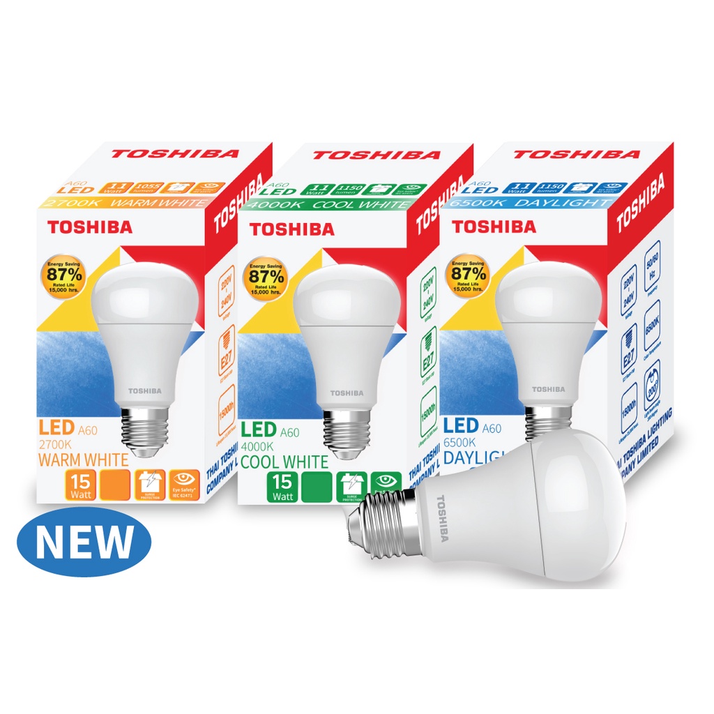 LAMPU BOHLAM TOSHIBA LED BULB 15W 15 WATT