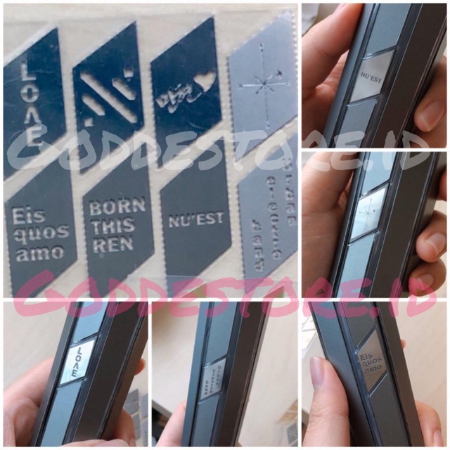 [READY] Nu'est Metal Sticker untuk Lightstick Button Tombol Nuest
