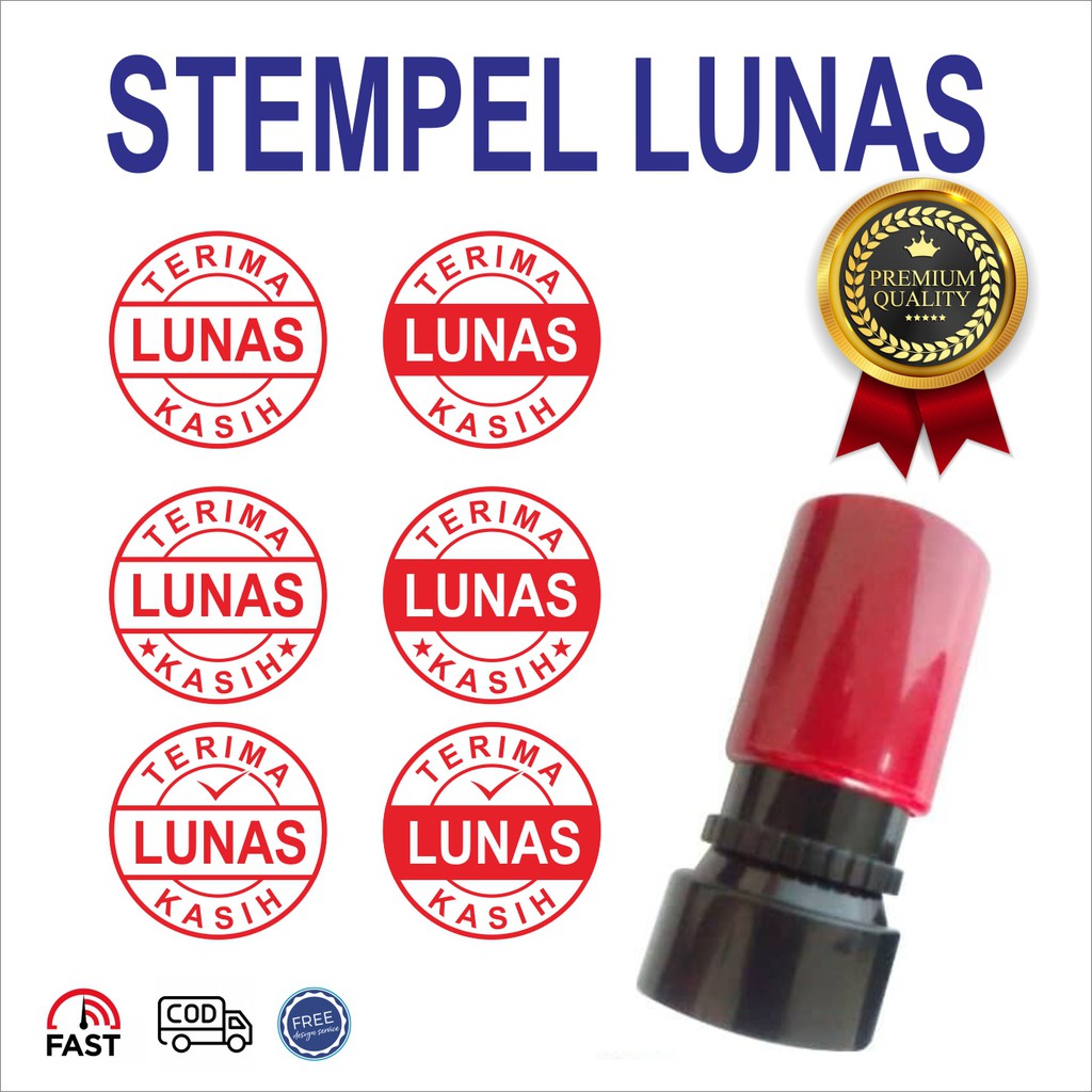 Stempel Lunas Bulat Warna  Bulat 20 mm  Shopee Indonesia