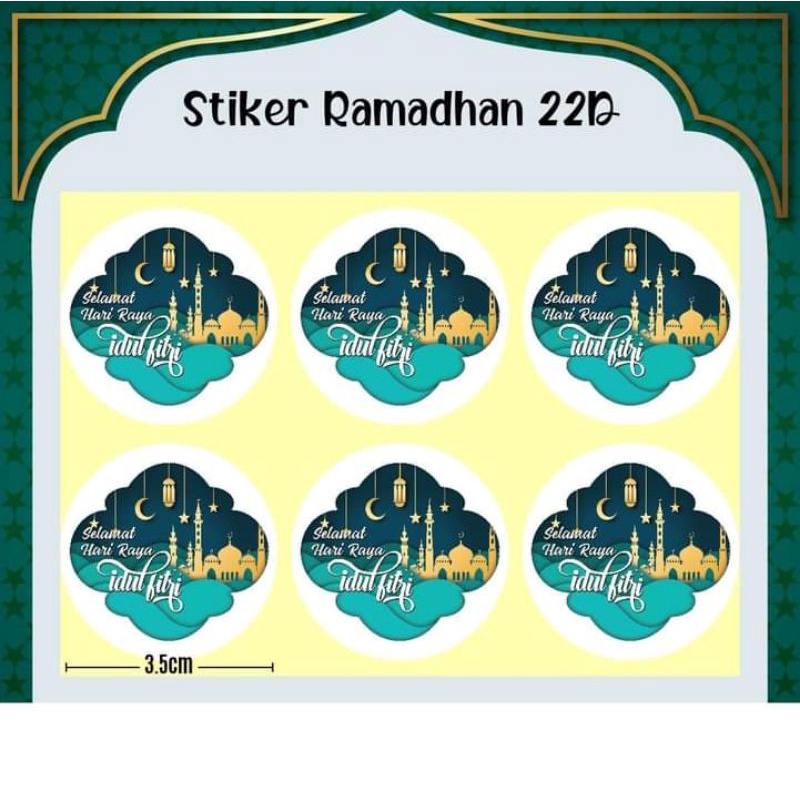 

stiker LBR idul fitri 22D / lebaran ramadhan