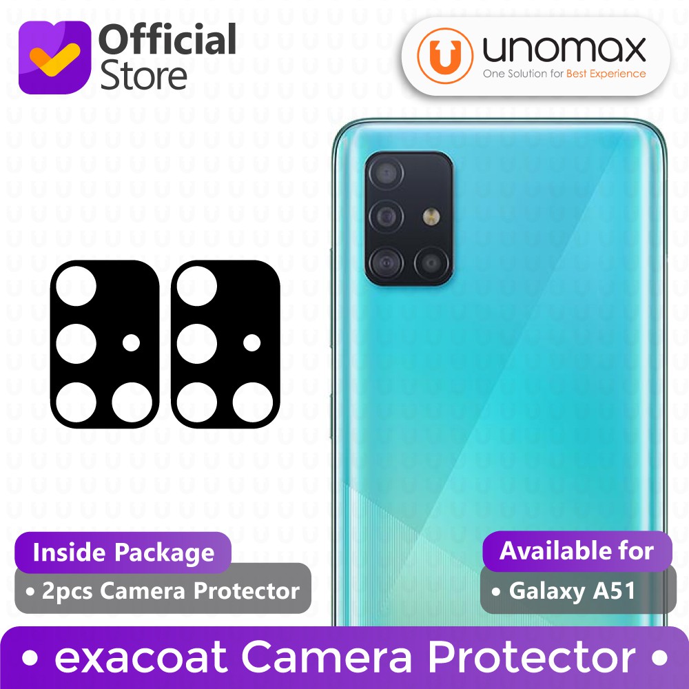 Camera Protector Samsung Galaxy A51 Exacoat - Matte Black (2pcs)