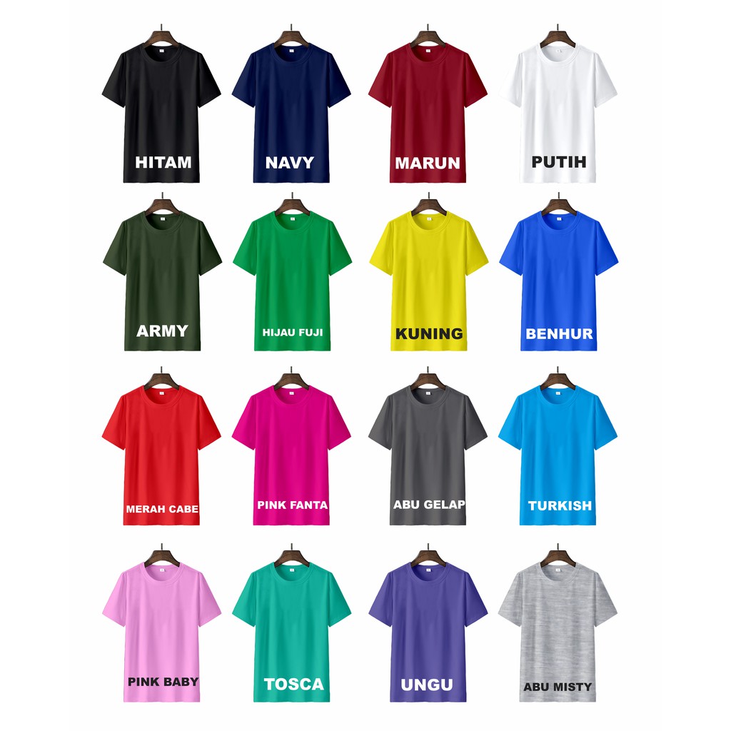 KAOS POLOS COTTON COMBED 30S PREMIUM Size S, M, L, XL