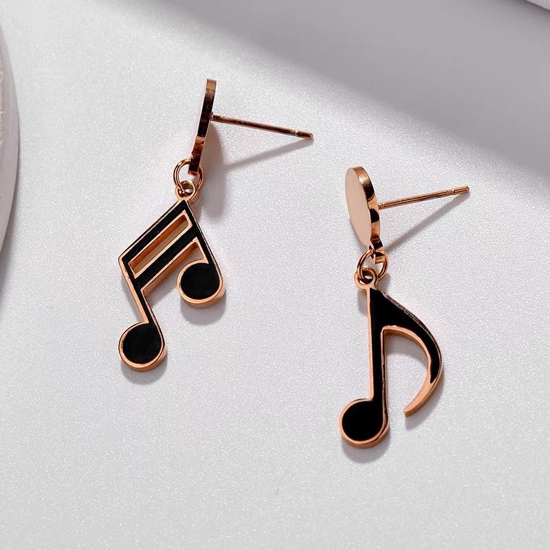 COD! anting titanium wanita tusuk melodi musik anti karat import